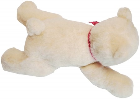HVIDE BAMSE. Charmerende sovebamse lavet af ægte merinould, 289 kr