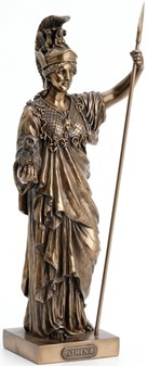 Imponerende Athene Gudinde Figur. Græsk Myndighed til Kontor og Hjem