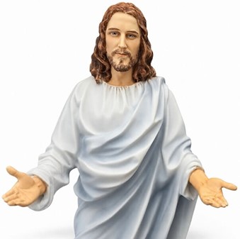Skab Ro: Jesus Kristus figur med Sjæl. Kunstværk fyldt med Fred og Håb