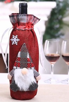DEKORATION TIL JULEBORDET. Smuk nisse vinskjuler til billig julegave