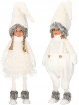 Julefigurer. Nissedukker hvid, 56cm. Køb billigt juledekoration online
