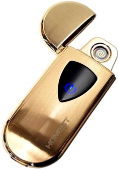 Luksuriøs Genopladelig Guld USB Lighter - Miljøvenlig og Elegant