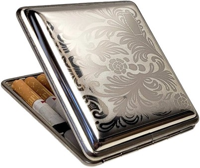 Eksklusiv cigaretetui. Metal standard etui med venetiansk mønster