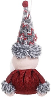 Ophæng med nisse. Sjov og billig dekorativ julemand figur. H 19 cm