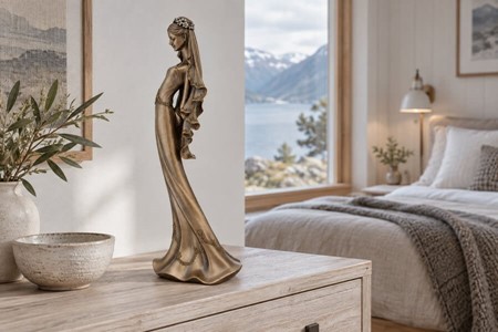 Bedste Bryllupsgave. Tidløs elegance - eksklusiv bronze brudefigur