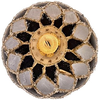 SORT JULEPYNT. Eksklusiv Fabergé-inspireret Julepynt i Håndmalet Glas