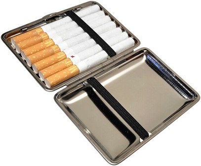 BILLIGE CIGARET ETUI METAL. Lille, tyske metal cigaretetui Vom Hofe