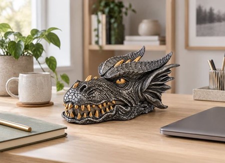 Herre Smykkeskrin. Drage – Unik Fantasy Figur og Gave til Ham