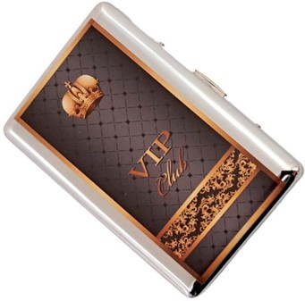 CIGARET ETUI METAL. VIP Cigaretetui til 20 stk Slim Cigaretter
