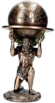 ATLAS FIGUR. Mytisk Skønhed, Evig Kraft. Unik Skulptur til dit Hjem