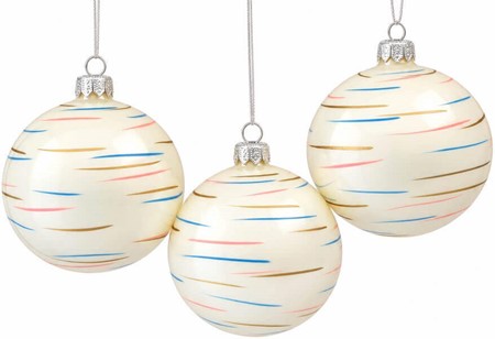 Eksklusive Julekugler Glas: Moderne Design og Håndværk. Ø 8 cm, 6 stk