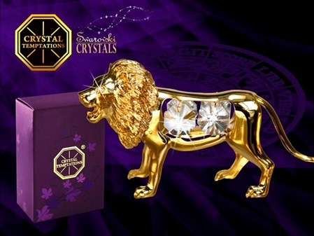 STJERNETEGNSFIGUR | Løven med Swarovski krystaller