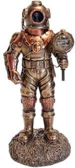 DEKORATION HJEMMET. Steampunk Veronese figur af døde dykker med LED