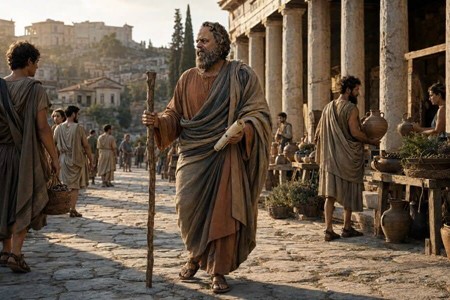 SOKRATES. En unik bronze figur af antikkens største filosof fra Athen