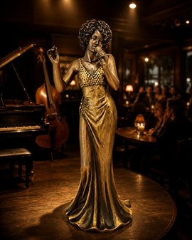 Jazz Diva Figur – En Elegant Gave til Musikelskere og Sangere