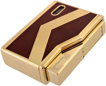Rød og Guld Lighter i Elegant Design. Tidløs Sti, eksklusiv, gaveklar