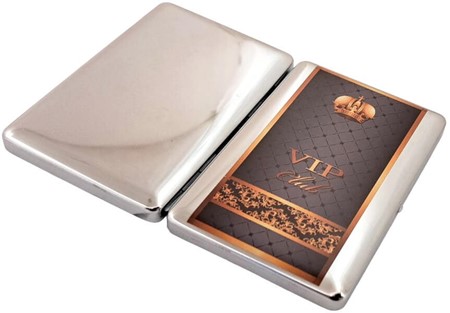 CIGARET ETUI METAL. VIP Cigaretetui til 20 stk Slim Cigaretter