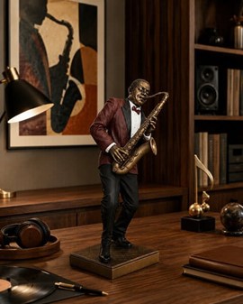 Jazzsaxofonist Figur. Perfekt og stilfuld gave til musikelskere