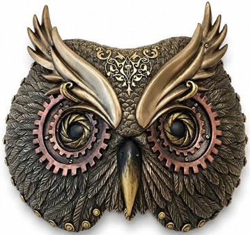PYNT VÆGGEN. Smuk og billig dekorativ ugle maske i Steampunk stil