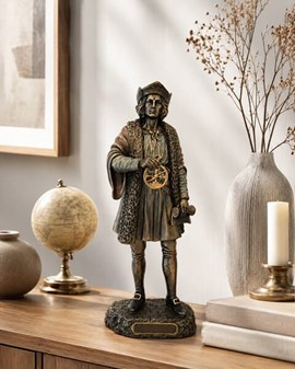 CHRISTOPHER COLUMBUS. Opdageren af Amerika figur. Bolig dekoration