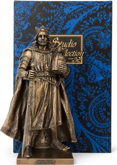GAVER TIL MÆND. Flot dekorativ bronze figur af Kong Arthur