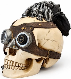 Steampunk kranie figur. Unik dekoration og smuk gave til ham
