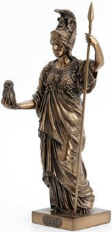 Imponerende Athene Gudinde Figur. Græsk Myndighed til Kontor og Hjem
