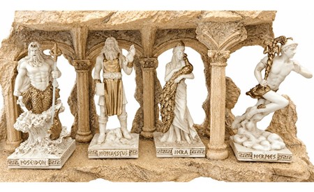 Imponerende dekorativ figurer sæt. Pantheon af de 12 græske guder