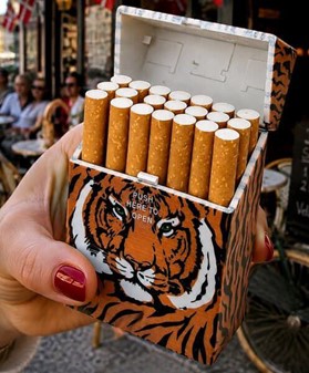 CIGARET ETUI PLASTIK. 3 stk. etui til cigaretpakke med vilde dyr