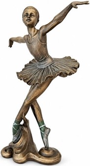 BALLERINA FIGUR. Billig dekoration til hjemmet i form smuk bronzefigur