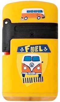 VW Bus T1 Gas Lighter. Ikonisk Gul Dobbelt Jetflamme til Outdoor