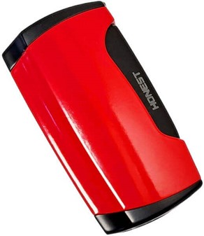 Elegante dobbelt jetflamme lightere i rød - perfekt til cigarrygere!