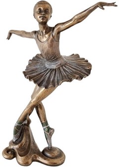 BALLERINA FIGUR. Billig dekoration til hjemmet i form smuk bronzefigur