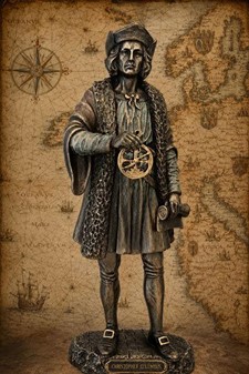 CHRISTOPHER COLUMBUS. Opdageren af Amerika figur. Bolig dekoration