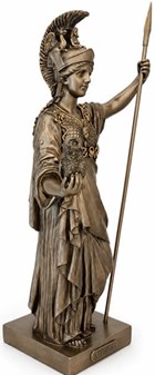 Imponerende Athene Gudinde Figur. Græsk Myndighed til Kontor og Hjem