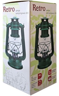 Grøn Retro LED Campinglampe. Insektfri hygge uden røg og brandfare
