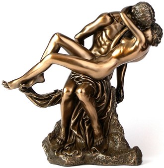 KYSSET | AUGUSTE RODIN |  Meget elegant miniature.