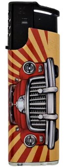 LIGHTER MED BILLEDE. Engangslightere med billeder af retro biler 5 stk
