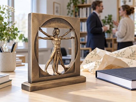 DEKORATION TIL HJEMMET. Figur af Vitruvianske Mand, Leonardo da Vinci