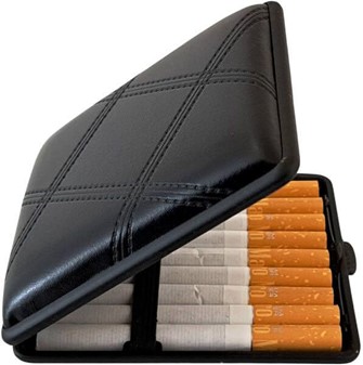 Cigaret Etui Læder i Sort. Eksklusiv Gave til Ham fra Vom Hofe
