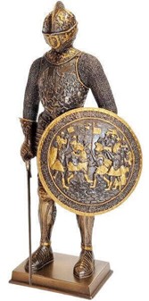 Ridderfigur i Bronze: Ægte Historisk Elegance til Dit Hjem