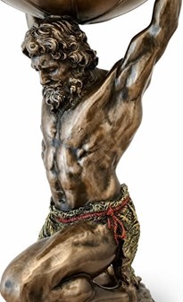 Elegant Atlas Figur med Åbningsklode. Smykkeopbevaring og Dekoration