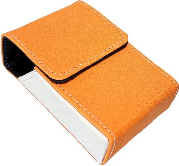 TIL CIGARETPAKKE. Elegant Øko-Læder Cigaretetui med Magnetisk Lukning
