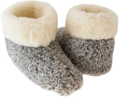 Varme uld sutsko til kvinder. Bløde komfort, hygge og naturlig luksus