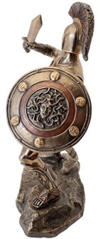 GRÆSKE HELTE. Bronze figur af Hektor den tapreste af trojanske krigere