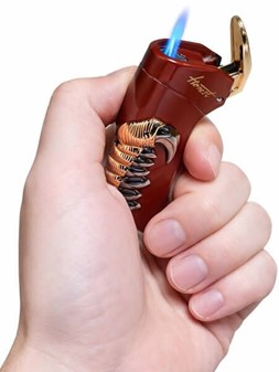 Bedste stormlighter i rød. Vindtæt Jet-flame til outdoor og gaver