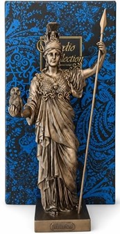 Imponerende Athene Gudinde Figur. Græsk Myndighed til Kontor og Hjem