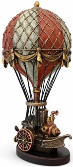 GAVE TIL MAND. Forbløffende dekorativ figur af Steampunk ballon
