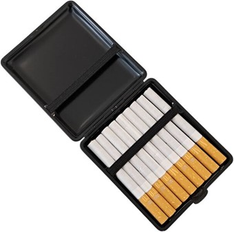 Cigaret Etui Læder i Sort. Eksklusiv Gave til Ham fra Vom Hofe