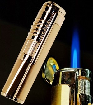 Luksus Guld Gas Lighter. Elegant & Pålidelig Stormflamme Lighter
